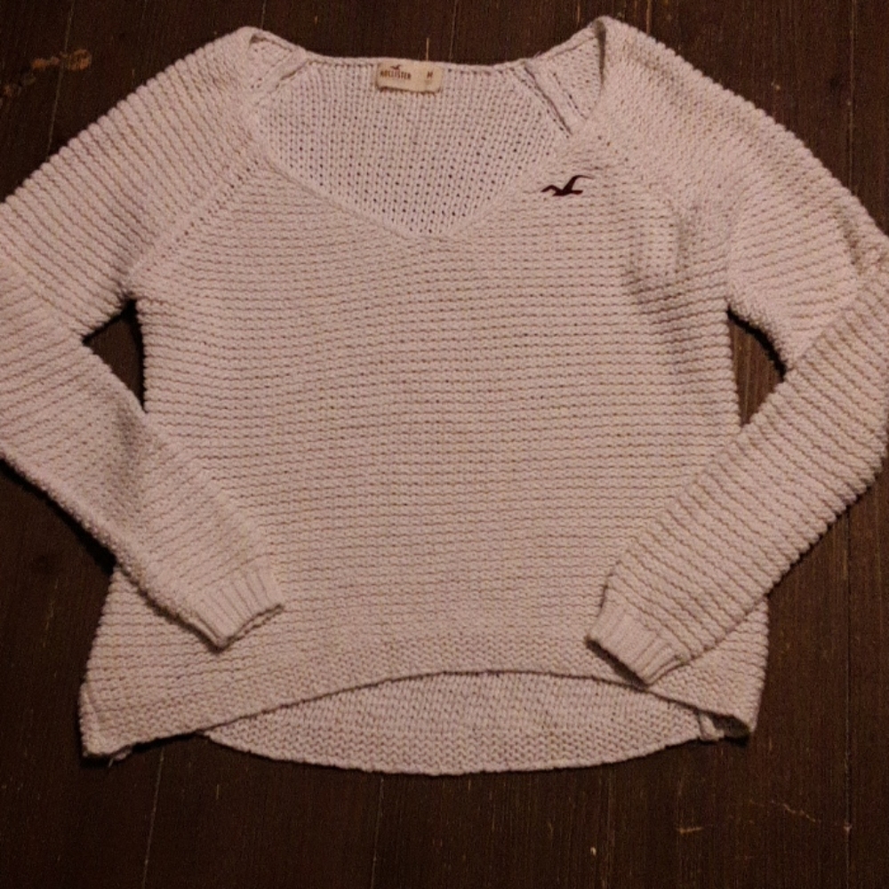 White Hollister Knit Sweater